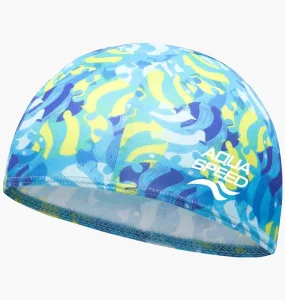 Шапка для плавання Aqua Speed BABY CAP PRINT 61717 блакитний, жовтий Діт 756-02 (Оригінал)