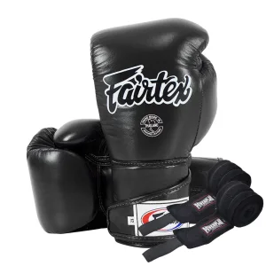 Боксерські рукавиці Fairtex BGV6 Black 10 унцій (бинти в комплекті)