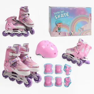 Ролики з захистомрозмір 35-38 рожево-фіолетовий 84693-2 M