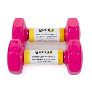 Гантелі Sport для фітнесу з вініловим покриттям 2 шт по 2,0 кг GSD-2.0PINK