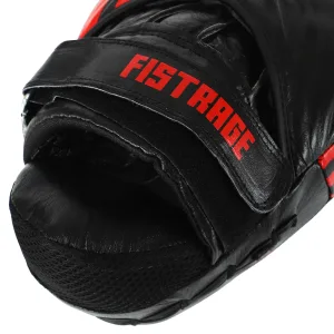 Лапа согнутая для бокса и единоборств FISTRAGE RAGE 2 шт чёрный-красный