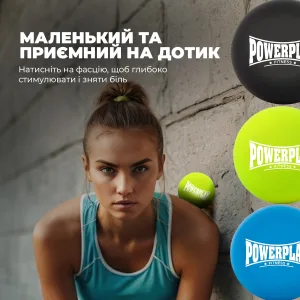 Масажний силіконовий м'яч PowerPlay PP-4354 Silicone Lacrosse Ball (6,3 см.) зелений