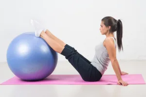 Мяч для фитнеса фитбол PowerPlay 4001 Ø65 cm Gymball синий + насос
