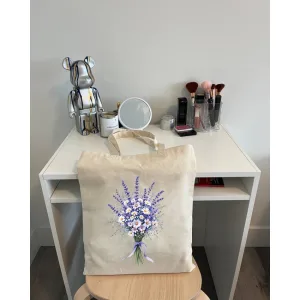 Екошопер BookOpt BK 4105 Лавандовий букет бежевий