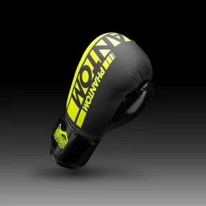 Боксерські рукавиці Phantom APEX Elastic Neon Black/Yellow 16 унцій (бинти 4 м. в подарунок)
