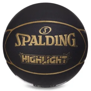 М'яч баскетбольний Spalding Highlight Чорно-золотий розмір 7 84355Z (Оригінал)