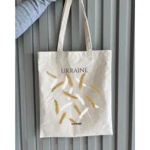 Екошопер BookOpt BK4007 Ukraine колоски бежевий