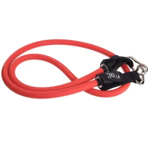 Еспандер трубчастий для фітнесу з карабіном 6х13х1200 мм навантаження 13,5 кг червоний