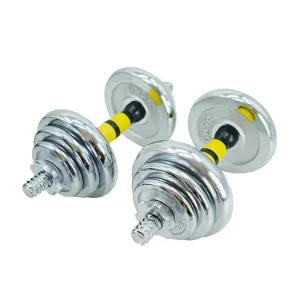 Гантелі розбірні Sport хромовані з грифом у валізі 2 шт по 10 кг