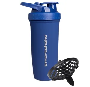 Шейкер спортивний SmartShake металевий Reforce Stainless Steel 900 мл Navy Blue