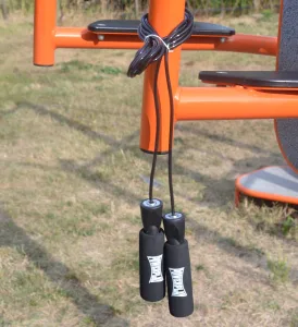 Скакалка скоростная PowerPlay 4211 X ROPE с утяжелителями - 120 г*2 чёрная 3 м