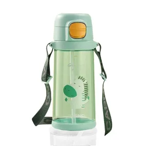 Пляшка для води CASNO - 690 мл KXN-1219 зелена зебра з соломинкою