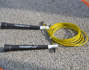 Скакалка швидкісна PowerPlay 4202 Ultra Speed Rope Жовта 2,9 m.