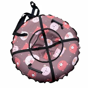 Тюбінг надувні санки ватрушка з камерою "Мішки" 120 см