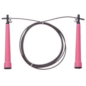 Скакалка швидкісна для кросфіту зі сталевим тросом Cima CM J604 Рожевий