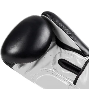 Боксерські рукавиці PowerPlay 3004 Classic чорно-білі 14 унцій