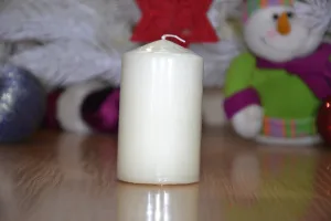 Свічка столова циліндр Bispol sw60/100 011 молочний