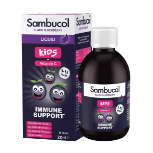 Black Elderberry Liquid For Kids + Vitamin C - 230 мл