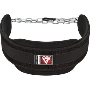 Пояс для обтяжень з ланцюгом RDX T7 Pro Dipping Belt 2 Layer неопреновий Black універсальний