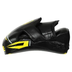 Лапа согнутая для бокса и единоборств FISTRAGE 2 шт чёрный-жёлтый