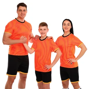Форма футбольна комплект LIDONG Оранжево-чорний 4XS-2XL XXL