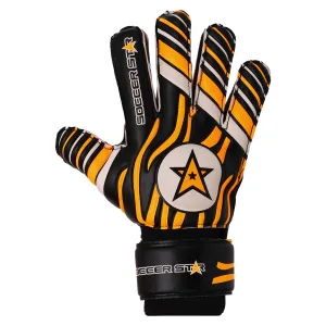 Воротарські рукавички SOCCER STAR 10 - чорно-помарачевий