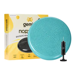 Балансувальна масажна подушка з насосом та коробками Pro Бірюзовий