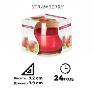Ароматична свічка в скляному стакані Bispol полуниця (SN 71-73) універсальний