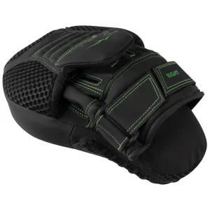 Лапи боксерські PowerPlay 3044 Pro Carbon Ultra Series чорно-зеленіі PU [пара]