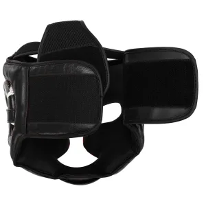 Шолом боксерський з повним захистом шкіряний TWINS розмір чорний S