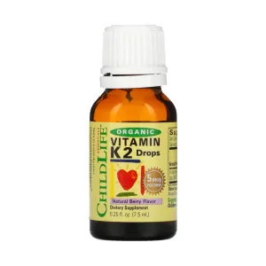 Organic Vitamin K2 Liquid - 7,5 мл натуральна ягода
