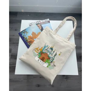 Екошопер BookOpt BK4070 "київські пейзажі" бежевий