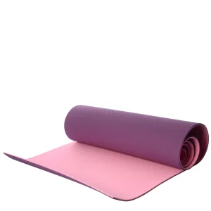 Килимок для фітнесу та йоги TPE+TC TPE-6VP 183 см 61 см 6 мм фіолетовий-рожевий