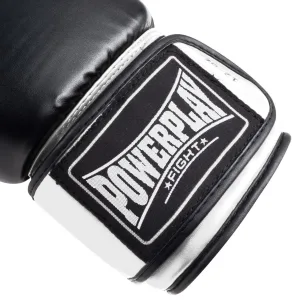 Боксерські рукавиці PowerPlay 3004 Classic чорно-білі 14 унцій