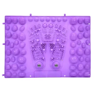 Килимок пазл ортопедичний масажний з магнітими 38,5 см 28 см фіолетовий