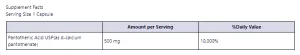 Pantothenic Acid 500 мг - 250 капсул