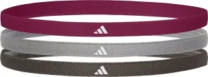 Пов'язка на голову Adidas Hairbands 3pk чорний, сірий, бордовий універсальний One Size (оригінал)
