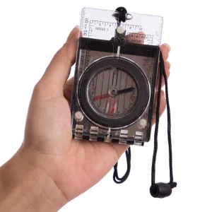 Компас жидкостный планшетный в закрытом корпусе с зеркалом - 100x63 мм