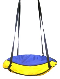 Гойдалка підвісна для дітей та дорослих, гніздо лелека Yellow-Blue (жовто-синій)