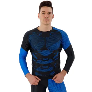 Костюм компресійний чоловічий рашгард лонгслів штани та шорти Domino чорний-синій TC210-KC210-3-CK210-4 - M