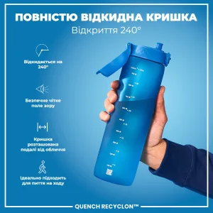Пляшка для води ION8 1000 мл. (ЕКО пляшка) BPA Free, Blue