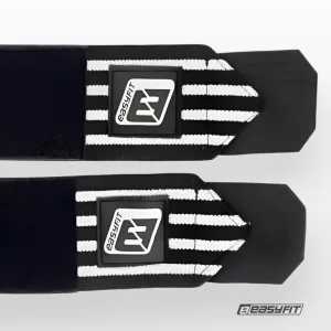Кистьові бинти EasyFit 50х8 см фіксатор на зап'ястя (чорно-білі)