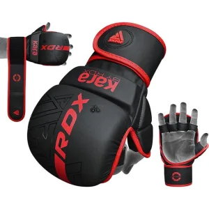 Рукавиці для ММА (греплінгові рукавички) RDX F6 KARA Matte Red Plus L/XL