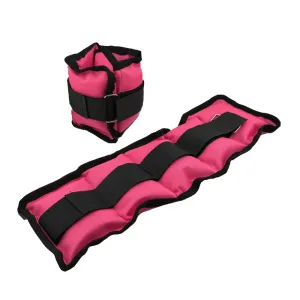 Обтяжувачі-манжети з піском по 2 кг чорно-рожевий