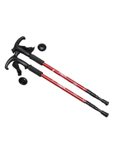 Трекінгові палиці + тростина 2 в 1 для туризму та скандинавської ходьби 2 шт червоний