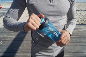 Шейкер спортивний з контейнером Casno 600 мл KXN-1199 з вінчиком синій