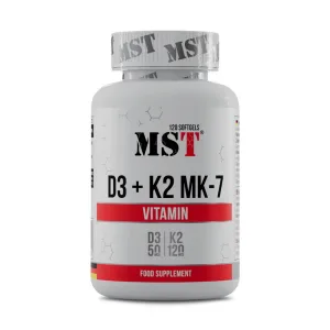 Vitamin D3 + K2 MK-7 - 120 софтгель