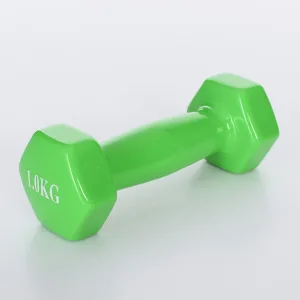 Гантель для фітнесу з вініловим покриттям 2 шт 1 кг