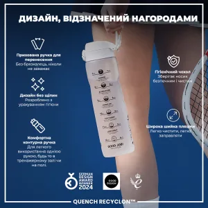 Пляшка для води ION8 1000 мл. (ЕКО пляшка) BPA Free, Times To Drink, BPA Free, Ice