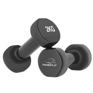 Гантель вінілова PowerPlay 4125 Achilles 2*2 кг. чорні (2шт.)